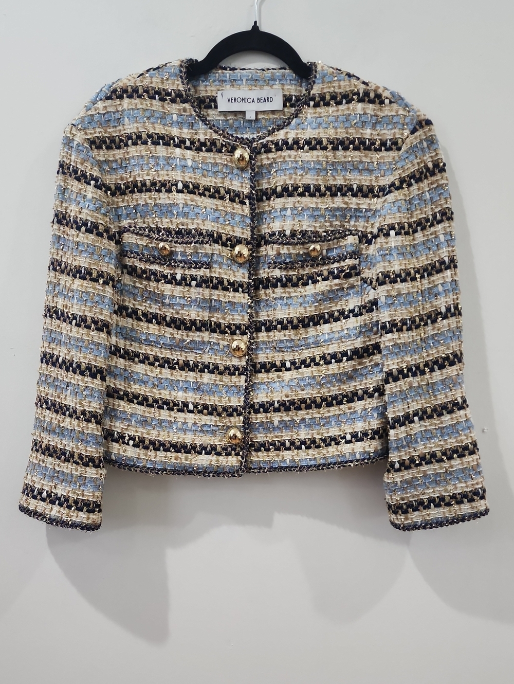 Veronica Beard Sumira Metallic Tweed Jacket - Picture 2 of 16